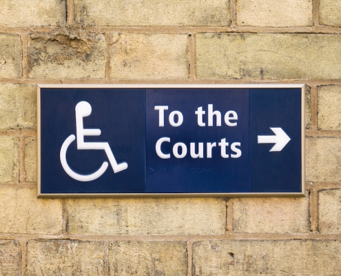 To the Courts ADA Sign